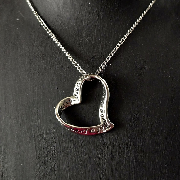 Silver Heart Pendant Necklace - Picture 10 of 13